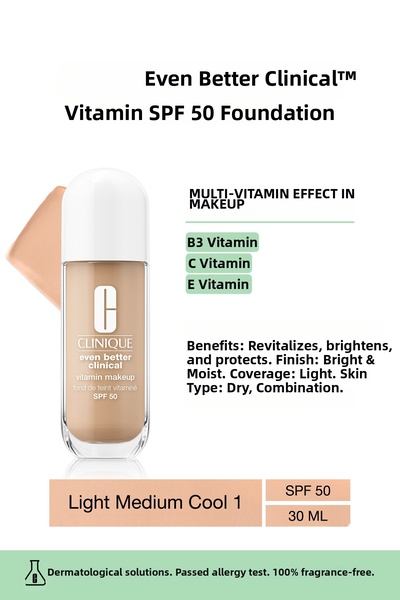 Clinique Machiaj cu vitamine Even Better Clinical SPF50 - 1 Ușor Mediu Rece 30ml