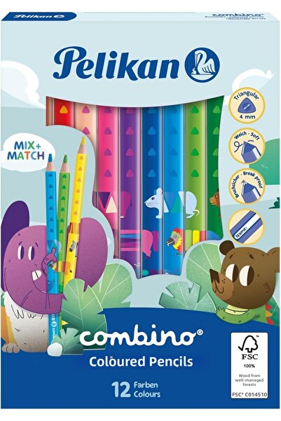 Sevimle Store Vopsea uscată triunghiulară jumbo Combino, pachet de 12