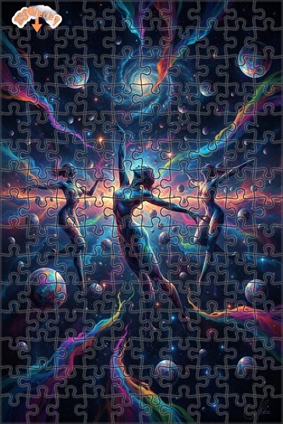 Esranın Dünyası Universal Dancers Oil Painting Look Double Layer Framed Woode...