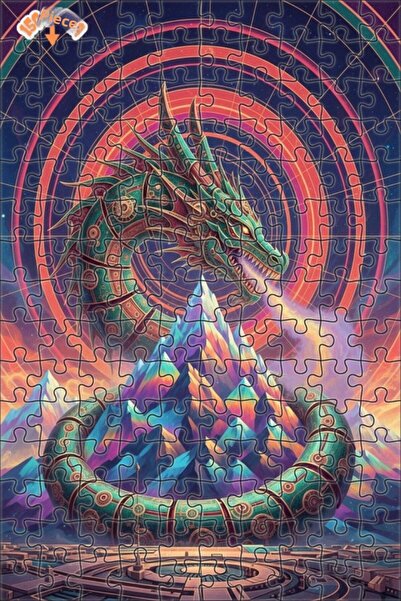 Esranın Dünyası Dragon Fire Double Layer Framed Wooden Puzzle 150 Pieces 20X30