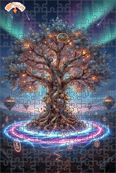 Esranın Dünyası Steam Revolution Tree Wooden Puzzle 150 Pieces 20X30