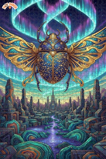 Esranın Dünyası Magical Mystical Insect City Oil Painting Lookalike Art Puzzl...