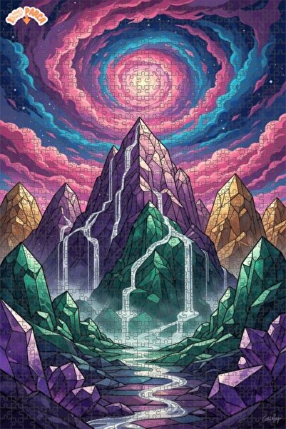 Esranın Dünyası Crystal Waterfall Dream Double Layer Framed Wooden Puzzle 100...