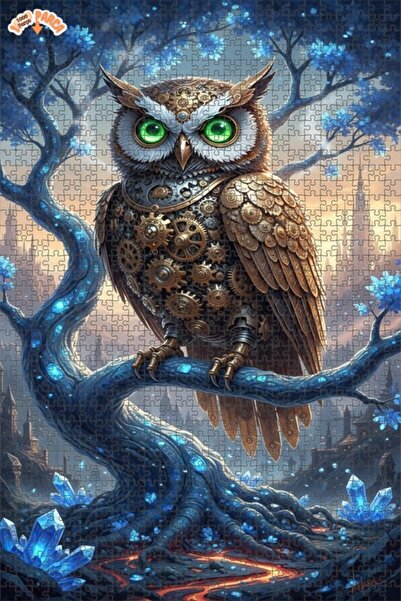 Esranın Dünyası Mechanical Owl Steampunk Art 1000 Pieces 70X50