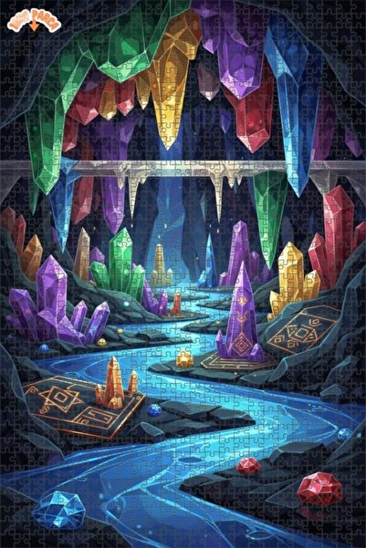 Esranın Dünyası Crystal Cave Adventure Double Layer Framed Wooden Puzzle 1000...