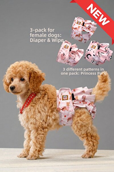 salya store سراويل الحيض للكلاب الإناث من برينسيس - حفاضات للكلاب الإناث، عبو...