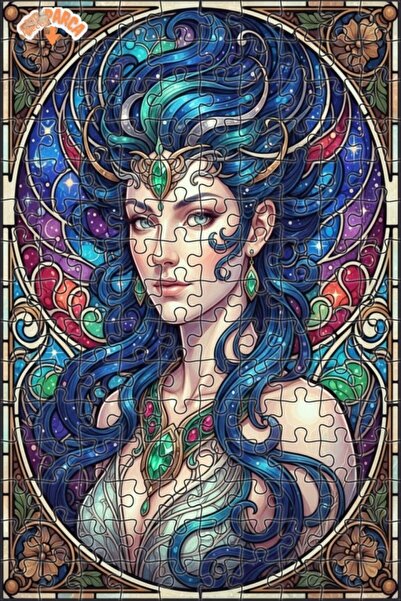 Esranın Dünyası Magic Galaxy Woman Oil Painting Lookalike Art Double-Layer Fr...