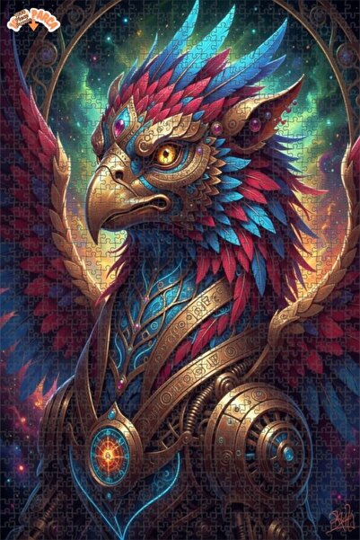 Esranın Dünyası Magical Cosmic Creature Oil Painting Lookalike Double-Layer F...