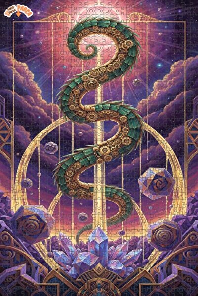 Esranın Dünyası Mysterious Mechanical Dragon Oil Painting Lookalike Double-La...