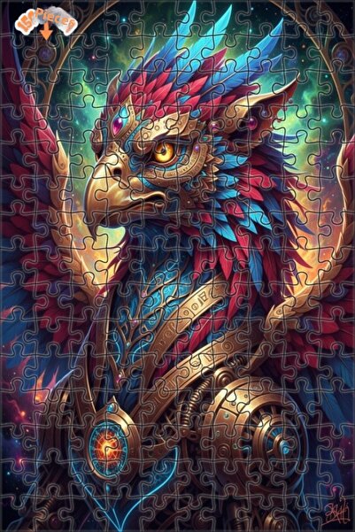 Esranın Dünyası Magical Cosmic Creature Oil Painting Lookalike Double-Layer F...