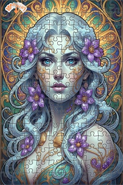 Esranın Dünyası Fabulous Art Nouveau Fairy Queen Oil Painting Double-Layer Fr...