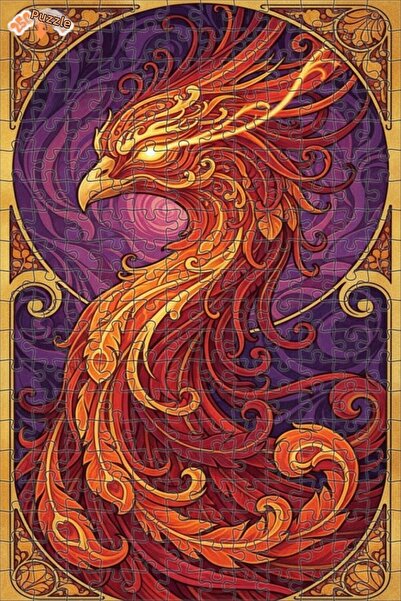 Esranın Dünyası Magnificent Phoenix Oil Painting Lookalike Art Double-Layer F...