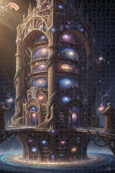 Esranın Dünyası Universe Library Double-Layer Framed Wooden Puzzle 1000 Piece...