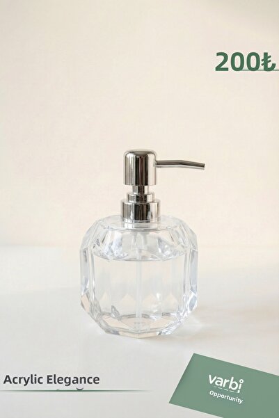 Varbifırsat Acrylic Hexagonal Liquid Soap Dispenser 200 ml |   Modern Decorat...