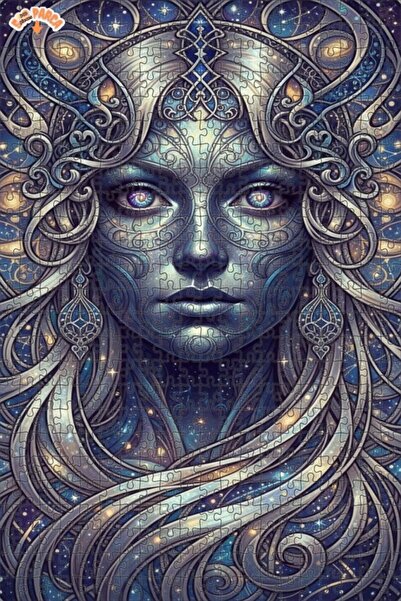Esranın Dünyası Galactic Cosmic Woman Oil Painting Look Art Puzzle 500 Pieces...