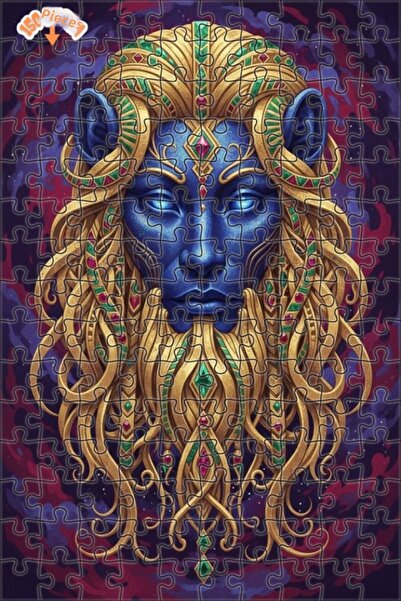 Esranın Dünyası Magical Lion Face Oil Painting Lookalike Double-Layer Framed ...