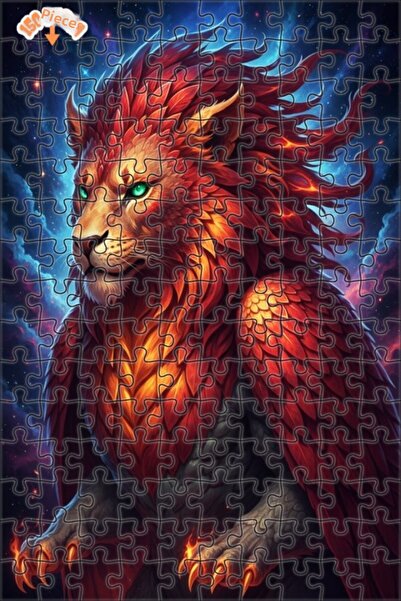 Esranın Dünyası Red Winged Lion Mythological Art 150 Pieces 20X30