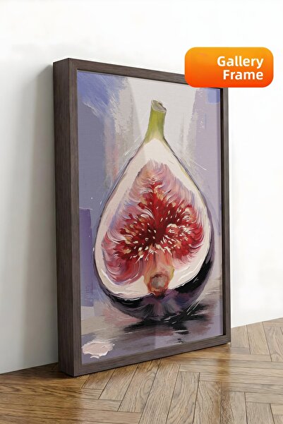 Zestia Tablou pe pânză înrămată maro, ilustrație cu detalii de fructe de smoc...