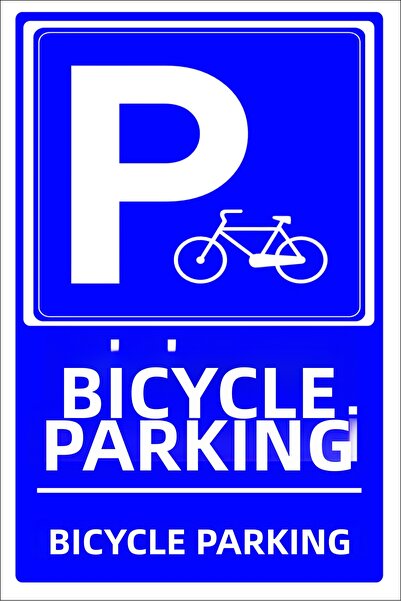 Tembel Baykuş Bicycle Parking Turkish-English Warning Sign 20X30 cm Forex