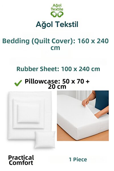 ağol tekstil Single Duvet Cover Set – Disposable |   Sheet Quilt Cover Pillow...