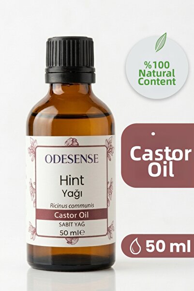 ODESENSE زيت الخروع 50 مل، زيت الخروع الطبيعي والنقي 100% المعصور على البارد،...