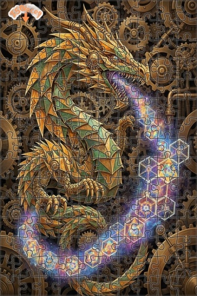 Esranın Dünyası لغز خشبي بإطار مزدوج الطبقات بمظهر لوحة زيتية فنية ميكانيكية ...