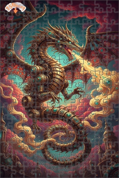 Esranın Dünyası لغز خشبي مؤطر بطبقتين من بيرنيت دراغون آرت 150 قطعة 20x30