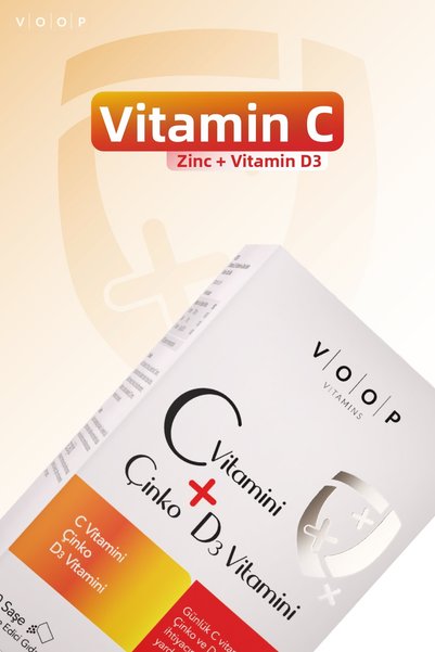 VOOP Vitamin C + Zinc & Vitamin D3 |   Daily Vitamin Supplement - 20 Powder Sachets