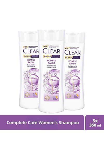 Clear شامبو 350 مل X3 للسيدات - عناية كاملة فعالة ضد القشرة