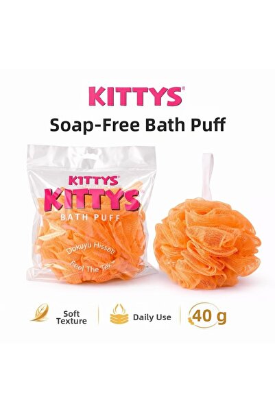 Kitty's Kittys Orange Soap-Free Shower Loofah 40Gr Soft and Durable Bath Loof...