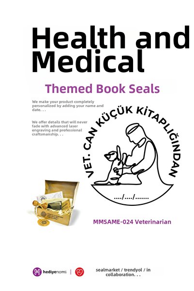 HEDİYENOMİ MühürMarket > ختم كتاب الطب البيطري والصحي - ختم الكتاب > MMSAME-024