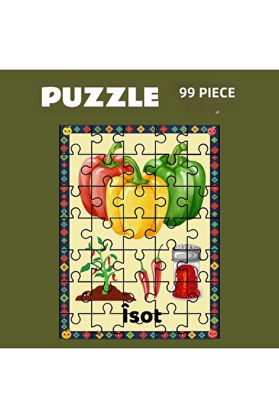 ZERYA Pazil Bi Kurdî Îsot Biber - Kurdish Puzzle Jigsaw (99 Pieces - A4)