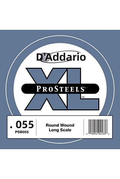 Daddario Psb055 Bass Guitar Single String, (Re), Pro Steels, 0.055 Gauge,