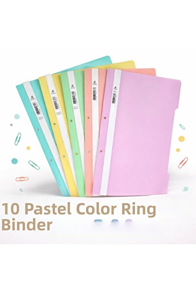 FİYPER Παστέλ Χρώμα Συνδετικό Φάκελο 5 Χρώματα 10 Τεμάχια