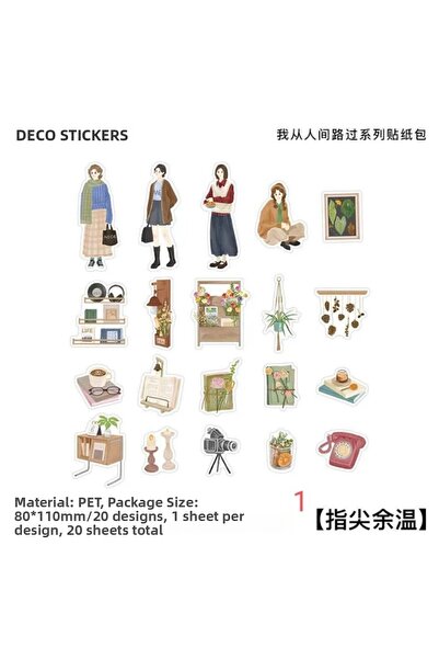 İthal W3-20 bucăți autocolante pentru agendă cu fete și obiecte - Număr: 3