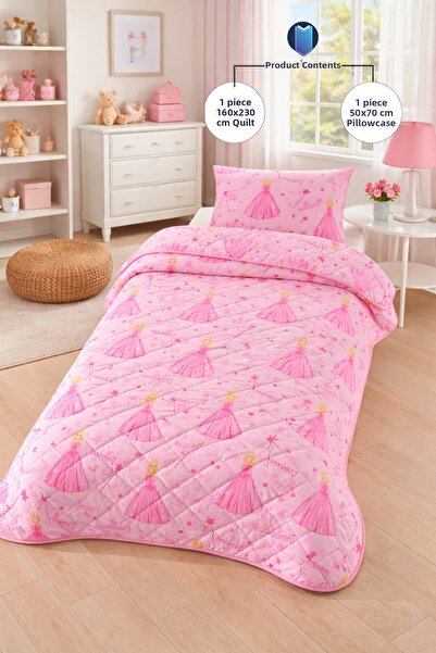 Formeya Princess Patterned Single Bedspread Set 160 X 230 cm (Bed Sheet Siz)