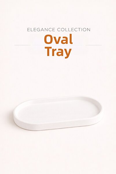 KORIXA Oval Decorative Tray – Candle, Jewelry, and Accessory Presentation Tray