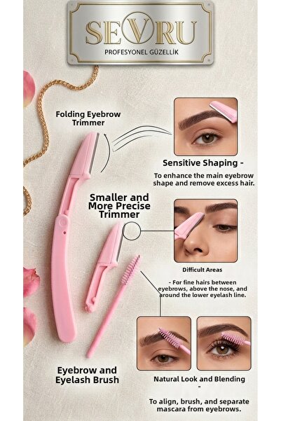 SEVRU Razor pentru față și aparat de ras pentru sprâncene pentru femei cu lam...