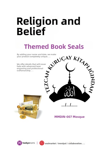 HEDİYENOMİ MühürMarket > ختم كتاب المسجد للدين والعقيدة - ختم الكتاب > MMDIN-007