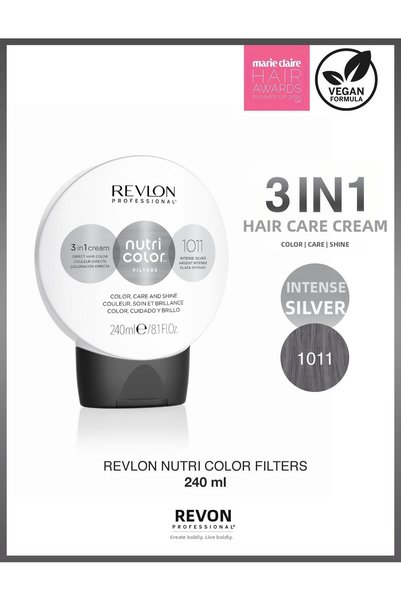 Revlon Professional Nutri Color Filters 1011 Light Ash – قناع الشعر المضيء للحصول على ألوان رمادية فاتحة 240 مل