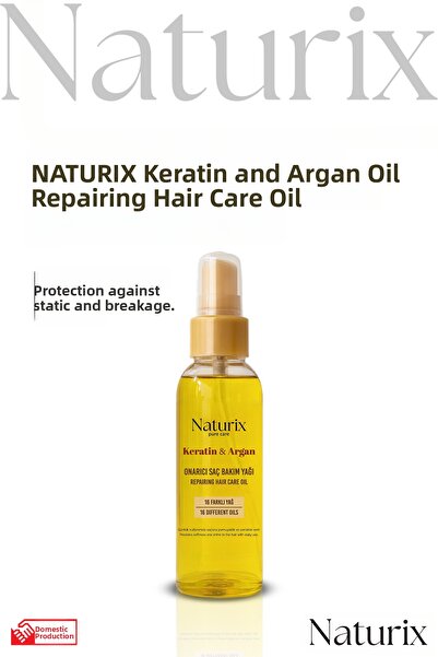 Naturix Repairing Hair Care Oil with Keratin and Argan Oil 100 ml