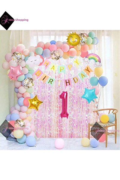 Bkmc Διακοσμητικά για πάρτι γενεθλίων, θέμα τον ουρανό, ήλιος, σύννεφα, ουράν...