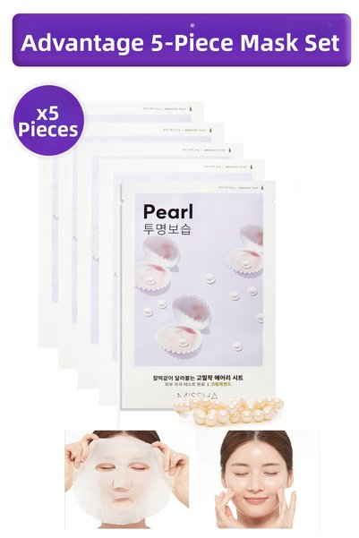 Missha Advantageous Sheet Mask Set with Pearl Extract for a Bright Appearance...