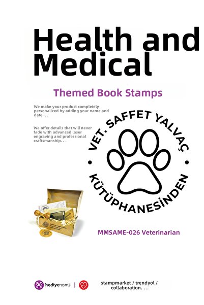 HEDİYENOMİ MühürMarket > ختم كتاب الطب البيطري والصحي - ختم الكتاب > MMSAME-026