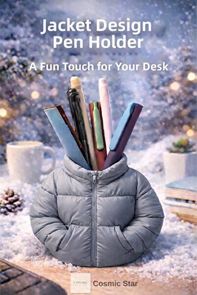 Cosmic Star حامل أقلام بتصميم مونت - حامل أقلام مزخرف للطاولة بطباعة ثلاثية ا...
