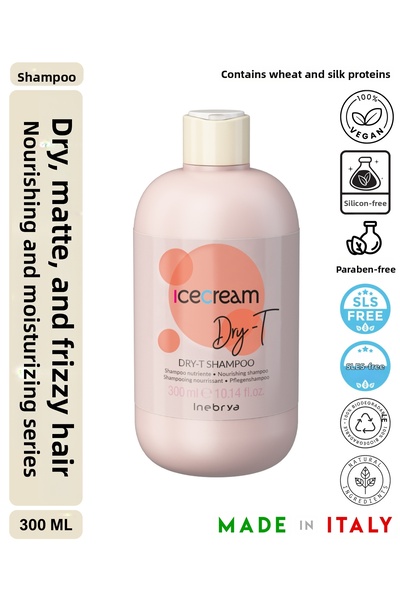 Inebrya شامبو آيس كريم دراي-تي المغذي للشعر الجاف والمعالج 300 مل