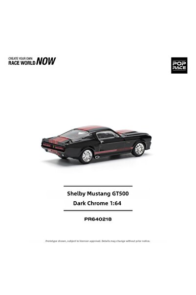 pop race 1 Pop Race Shelby Mustang Gt500 Dark Chrome 1:64 Diecast Model Car Pr640218