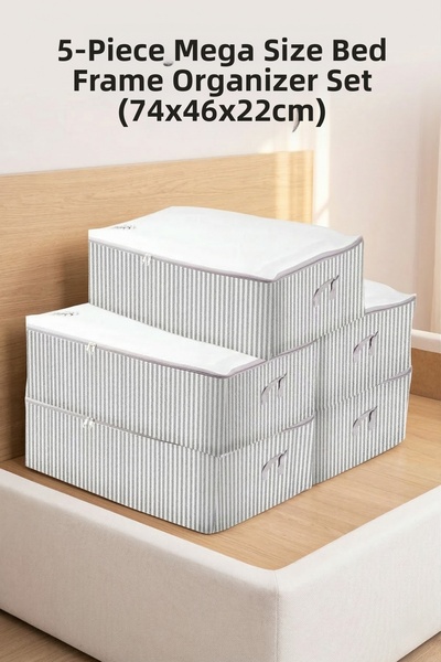Textile sweet 5 τεμαχίων Mega Size Underbed Organizer - Θήκη 74x46x22