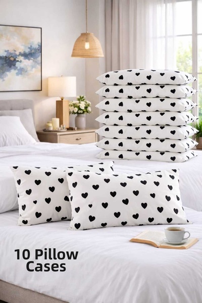 Altıntaş soft 10 Pieces Pillowcase Cotton Zippered 50*70 cm Patterned Soft Ti...