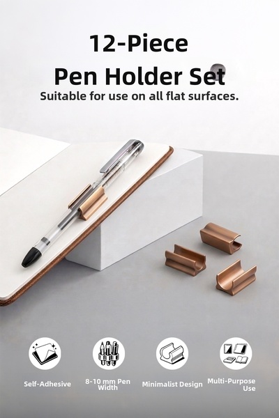 Copyrite 12 Piece Adhesive Pen Holder Set |   8-10mm |   Notebook, Agenda, Mu...